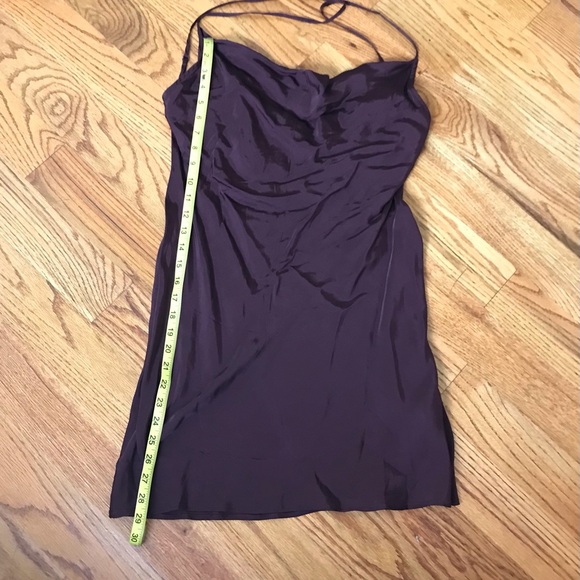 H&M Brown Satin Mini Dress NWT - Picture 4 of 6